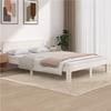 VidaXL Bed Frames Slat Frames On Legs Adult Bed Slat Base Bedroom Furniture Double Bed White 810496