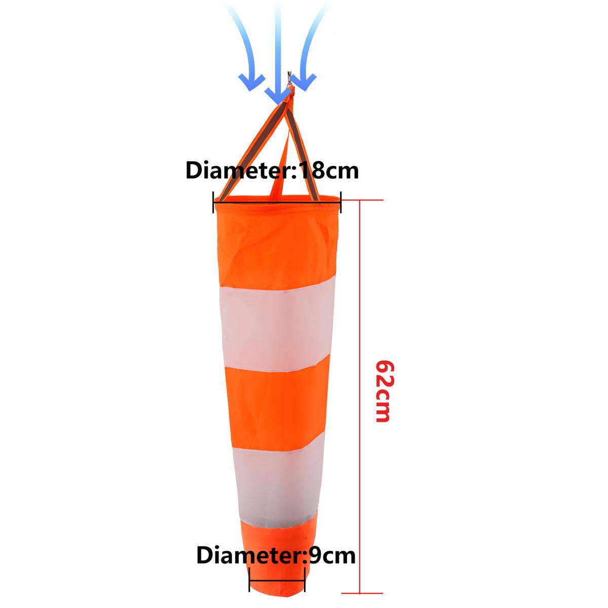 Garden Oxford Cloth Wind Direction Bag Waterproof Fluorescent Meteorological Wind Vane 62/80/97cm Wind Direction Indicator 1Pc