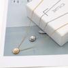 French Baroque Light Luxury Niche Non-Fading Collarbone Chain Inlaid Oval Pearl Girls Popular Jewelry Necklace