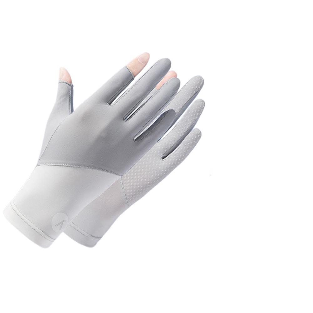 Anti-UV Ice Silk Gloves Touch Screen Sunscreen Gloves Fashion Mittens  Summer