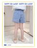 Korean Style Girls' Denim Shorts with Bows - Chic Summer Fashion Hot Pants for Kids