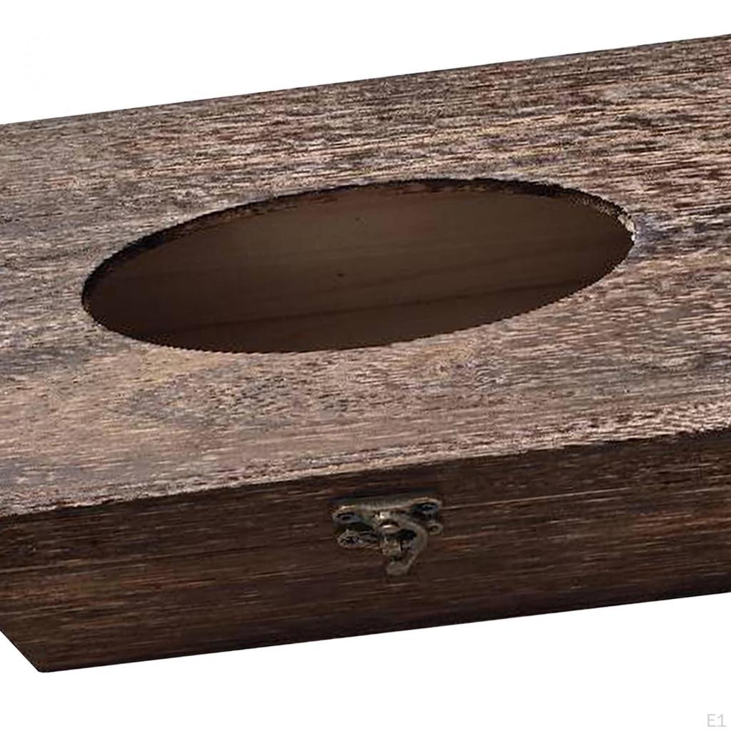 Elegancki drewniany uchwyt na chusteczki do domu i biura