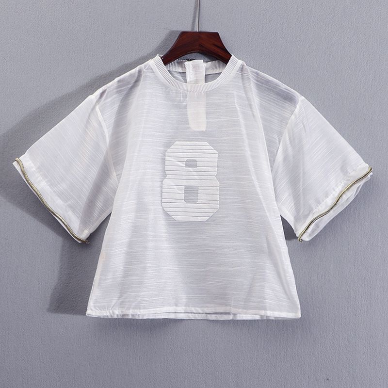 

2 F695 Special Discount New Loose Short Sleeve Shirt Summer Wear White S