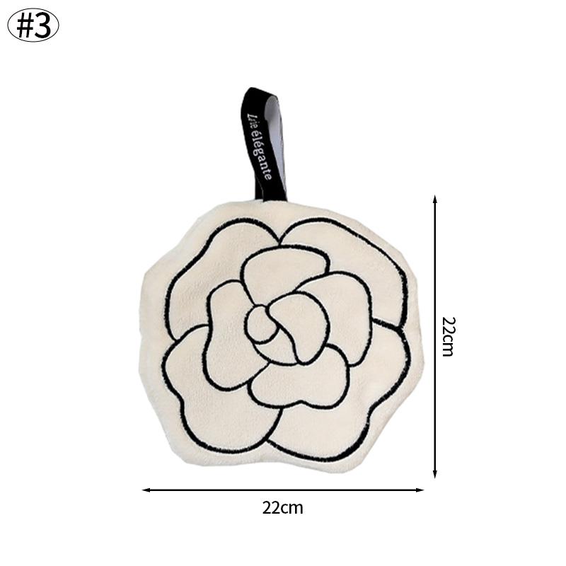 Rose Flower Hand Towel Hanging Kitchen Towels Decorative Handkerchief Towels Wash Towel for Kitchen Bathroom Towels