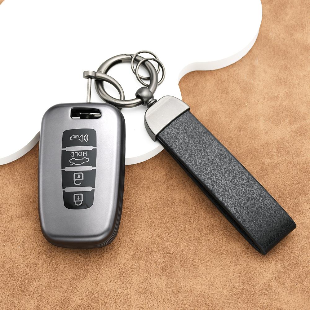 Gun Grey Tpu For Kia Sorento Optima Sportage K2 Forte Genesis Coupe Car Key Case Cover For Hyundai Ix35 Elantra Sonata Santa Fe