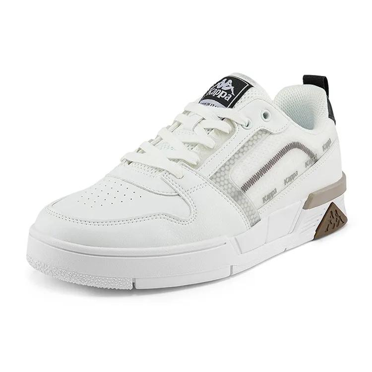 Kappa Slip Resistant Cushioning Abrasion Resistant Low top Skateboard Shoes Unisex White Brown Black (Unisex) Skate Shoes K0BZ5CC11D 001