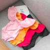 New Korean Style Girls' One-Piece Swimsuit with Ruffled Edges & Bow - Solid Color for Small to Medium Kids