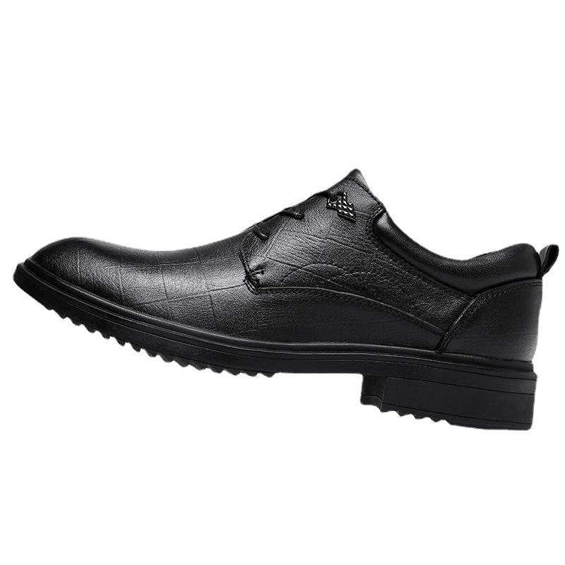 Leather shoes men's autumn and winter cowhide casual shoes British business shoes Flat men's shoes