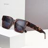 New Fashion Woman Luxury  Square Sunglasses Ladies Vintage Oversized Sun Glasses Female Big Frame Uv400 Shades Black