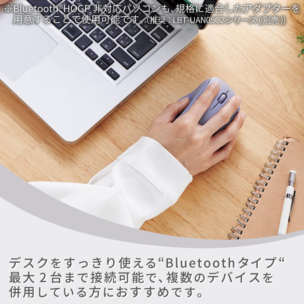 ELECOM Maus Kabellose Maus SHELLPHA Bluetooth Leise Antibakteriell 3 Tasten Navy M-SH10BBSKNV