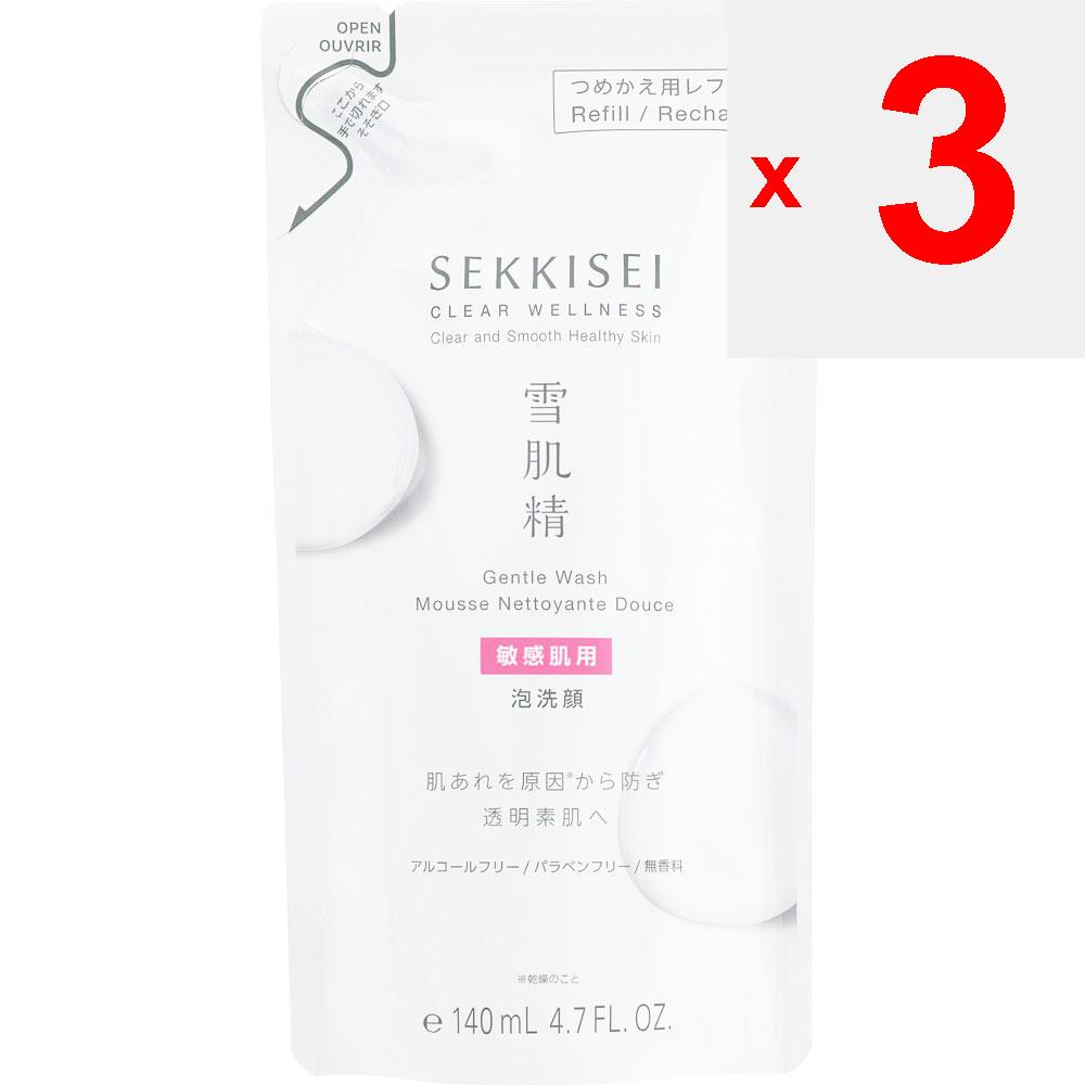 Kose Sukkabei Clear Wellness Sukkisei CLEAR WELLNESS Gentle Wash (Refill) 140mL Facial Cleanser (Other) Seikohada Sei Wet Your Hands and Face, Then Pr