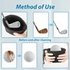 4 Pcs Golf Club and Golf Ball Cleaning Bag with Detachable Clip Waterproof Liner Golf Scrub Bag Golf Accessory Cleaning Bag