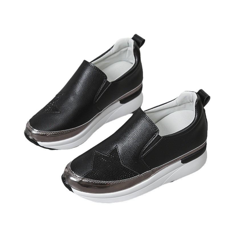 Lässige Sport-Damenschuhe in Übergröße, Frühjahr und Herbst, neue Mode, Strass, dicke Sohle, Slipper zum Reinschlüpfen, Einzelschuhe für Damen