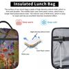 Dragonfly And Flower Painting Insulated Lunch Bag for Women Office Cooler Thermal Food Box Tote Portable Lunch Boxes Container