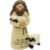 The Lord is my Shepherd Home Decorations Cute Sheep Housewarming Birthday Gift Jesus Statue Catholic Gift Resin Jesus Figurines
