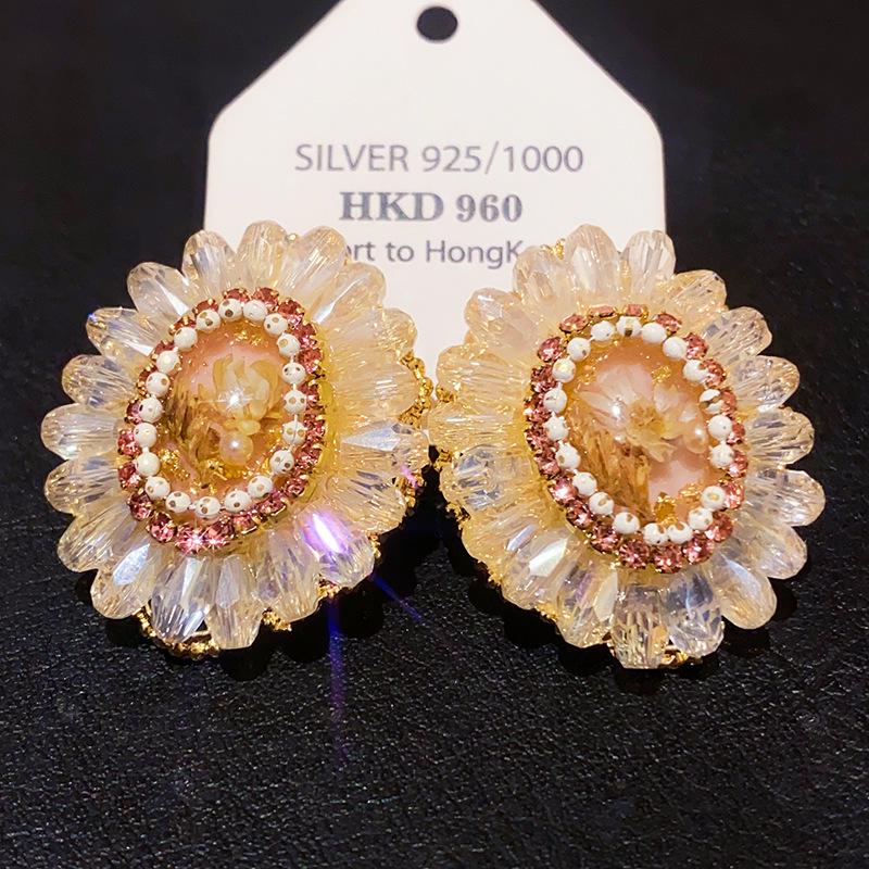 Orecchini Vintage a Forma di Pera con Perle e Intarsi di Diamanti - Stile Retrò, Lusso Leggero, Design di Alta Gamma