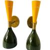 Wall Sconces Brass Italian Wall Light Modern Italian Style Sconces Diabolo Wall Light 2 Bulb Pair 1950’S Style Mid Century