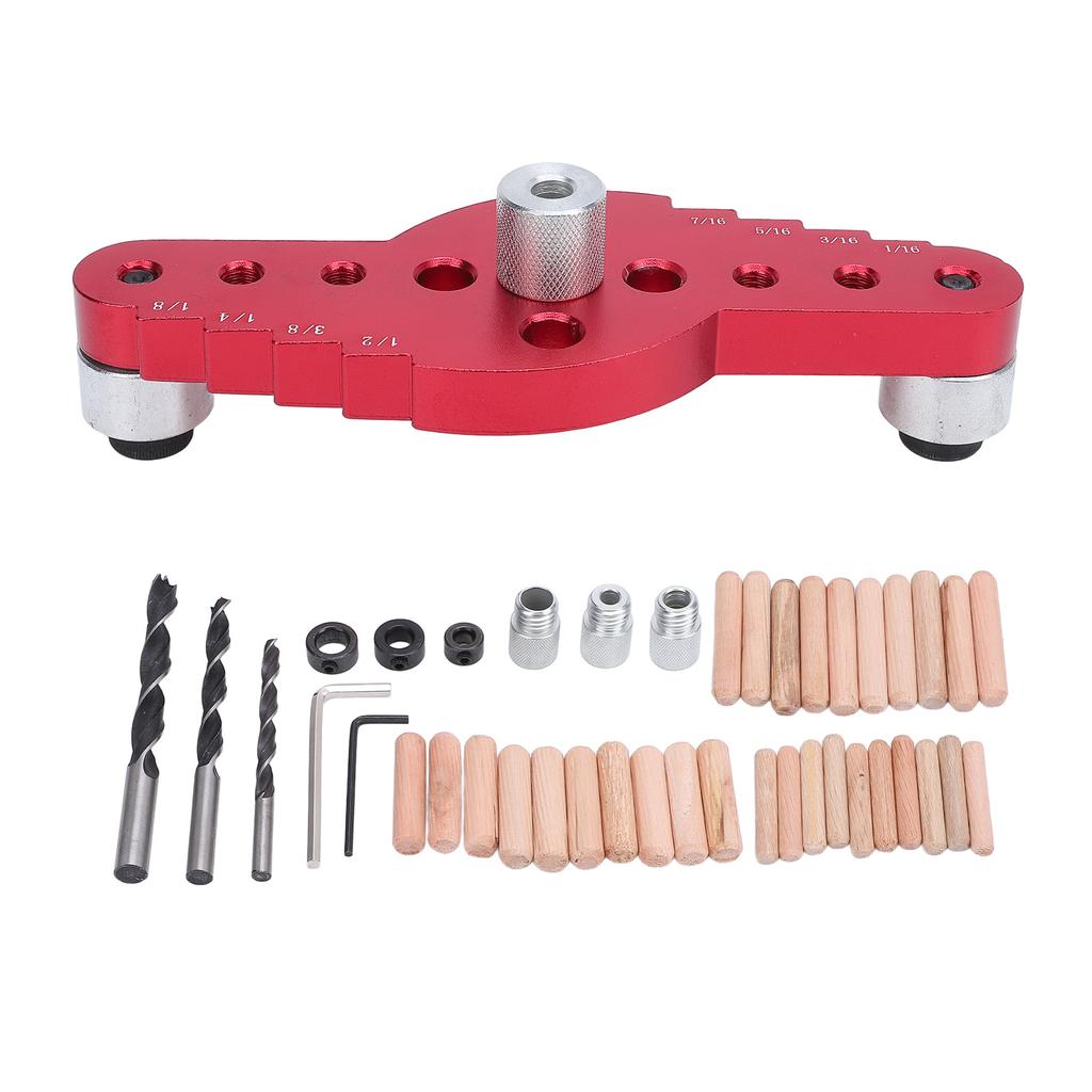 42Pcs 1 Set Woodworking Center Hole Locator Self Centering Straight Hole Drilling Positioner for Shelf Brackets
