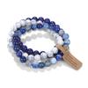 3-teiliges Set Natursteinperlen Stretch-Armband-Set Halbedelstein Perlen Elastisches Armband Türkisstein Modeschmuck