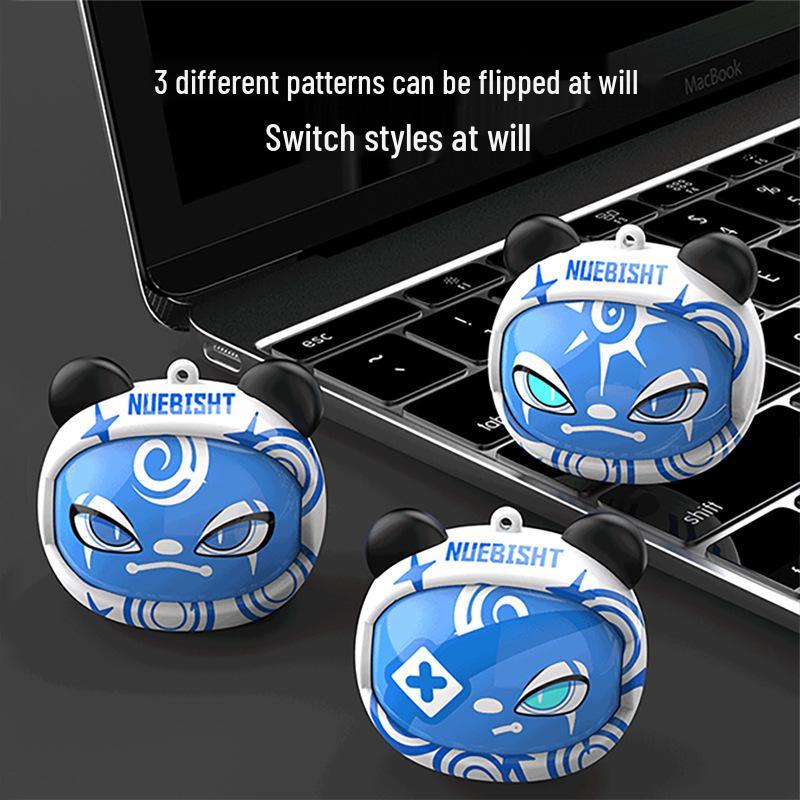Trendige Bluetooth-Ohrhörer: Drehbares Gesichtswechsel-Design, In-Ear-HD-Sound, Geringe Latenz für Gaming