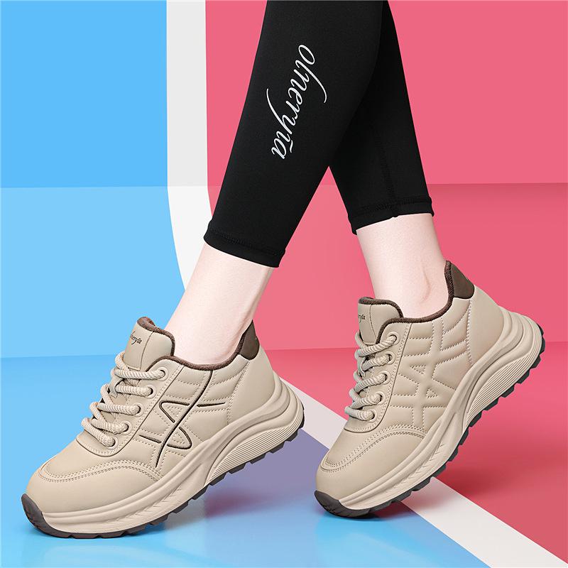 Golden Rabbit Women's Fleece-Lined Lightweight Non-Slip Running Shoes – 2025 Trendy Soft Sole for Comfort