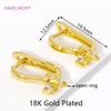 Trendy 18K Gold Plated Shvenzy Earring Hooks,Inlaid Zircon Earring Fixtures,For Jewelry Making DIY Handmade Crafts Wholesale