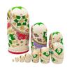 10Pcs/Set Handmade Wooden Matryoshka Doll 10 Layers Russian Nesting Doll Vintage Girl Stacking Toy Home Office Desktop Decoration Ornament