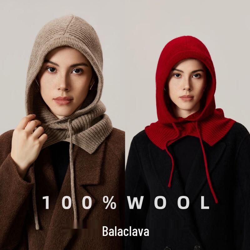 CEENIU Cagoule en Laine Style Coréen Chapeau d'Hiver MZ07