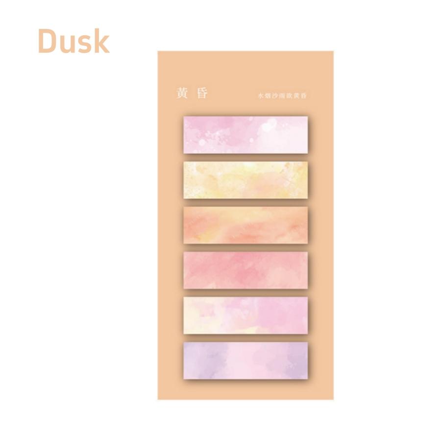 1pc/8pcs Gradient Color Index Sticky Notes with Adhesive Peel-off Index Tabs for Home Office Daily Use