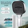 3 Modes Large Rainfall Shower Head 13cm Big Panel Square High Pressure Handheld ShowerHead ABS Portable Spa Filter Shower Nozzle