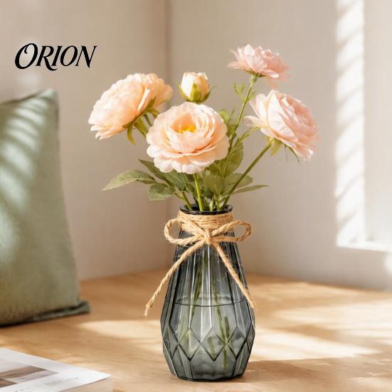 Langlebige Glasstil-Vase Dekorative Blumenvase, Transparenter Halter für Zuhause Klare Knospen-Dekoration, Moderner Verdickter Blumenbehälter Frisch und Getrocknet