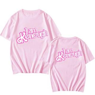 T-shirt en coton I Am Kenough Été Lettre Personnalisé Manches Courtes T-shirts Femme