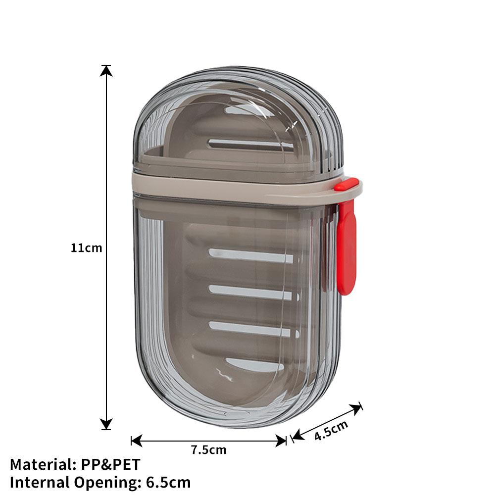 Plastic Soap Dish Travel Box Holder Container with Lid Durable Soap Case Strong Sealing Organizer Bathroom Home Outdoor Hiking