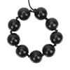 Black Glass Balls Beads with Ring Handheld