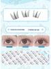10 Rows Glue-Free Self-Adhesive Clear Ballet False Eyelashes - Natural Single Clusters for Easy Application and On-Camera Use