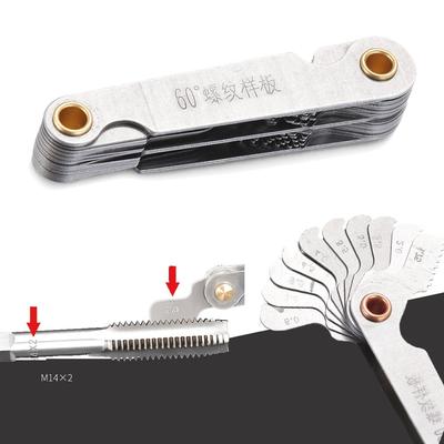 55/60 Degree Metric Inch Thread Plug Gauge Gears Tooth Screw Pitch Gauges Measuring Carbon Steel Center Measurement Lathe Tools