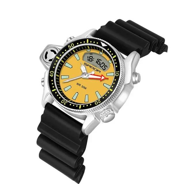 SANDA Casual Style Watches Men Quartz Wristwatch Waterproof Shock Man Watch Relogio Mascuo 3008 Fashion New Sport Men's Watch
