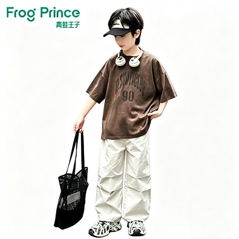 

Frog Prince Boy s Summer Casual Two-Piece Set 140