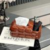 Creative Rectangular Bread Shaped Tissue Box Coffee Table Desk Decoration Ceramic Tissue Box Bedside Table Paper Towel Case