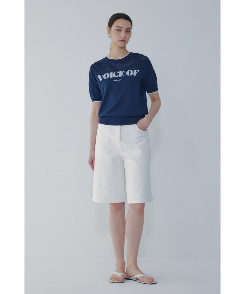 Bobeu Lettering Jacquard Knit Pullover_Navy 7156250005