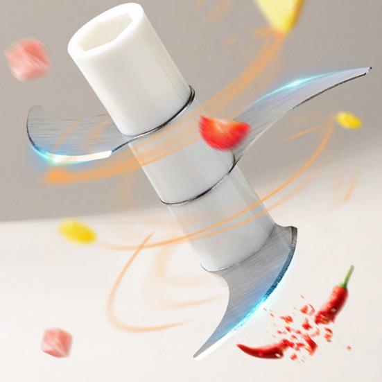 Electric Garlic Chopper with Stainless Steel Blades Mini Food Processor for Mincing Purees Portable Kitchen Gadget for Home Camping Travel