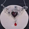 "Roses feed on the heart" New Style Gothic Punk Red Necklace Halloween Rose Necklace