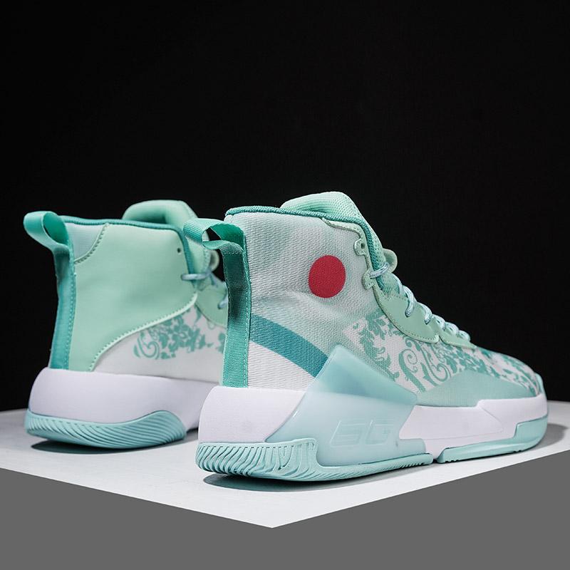 New High Top Middle School and Youth Breathable Sports Shoes Field Actual Combat Non-slip Rebound Basketball Shoes Male