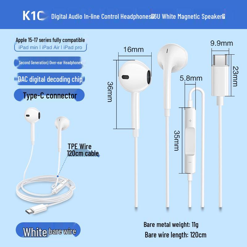 

Наушники Type-C с пультом для Vivo, Huawei, Samsung, Xiaomi, Oppo