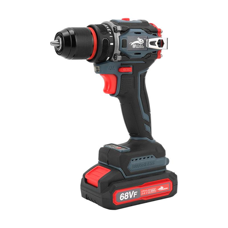 Brushless Dual-Speed Hand Drill with Lithium Battery and Metal Chuck