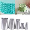 Korean Style 7-Piece Ruffle Piping Tips Set - 304 Stainless Steel Cake Decorating Kit