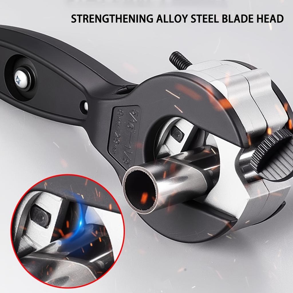 Ratcheting Tubing Cutter - 2 In 1 Tube Cutter - Ratcheting Tubing Cutter Tool for Copper, PVC and Metal Pipes