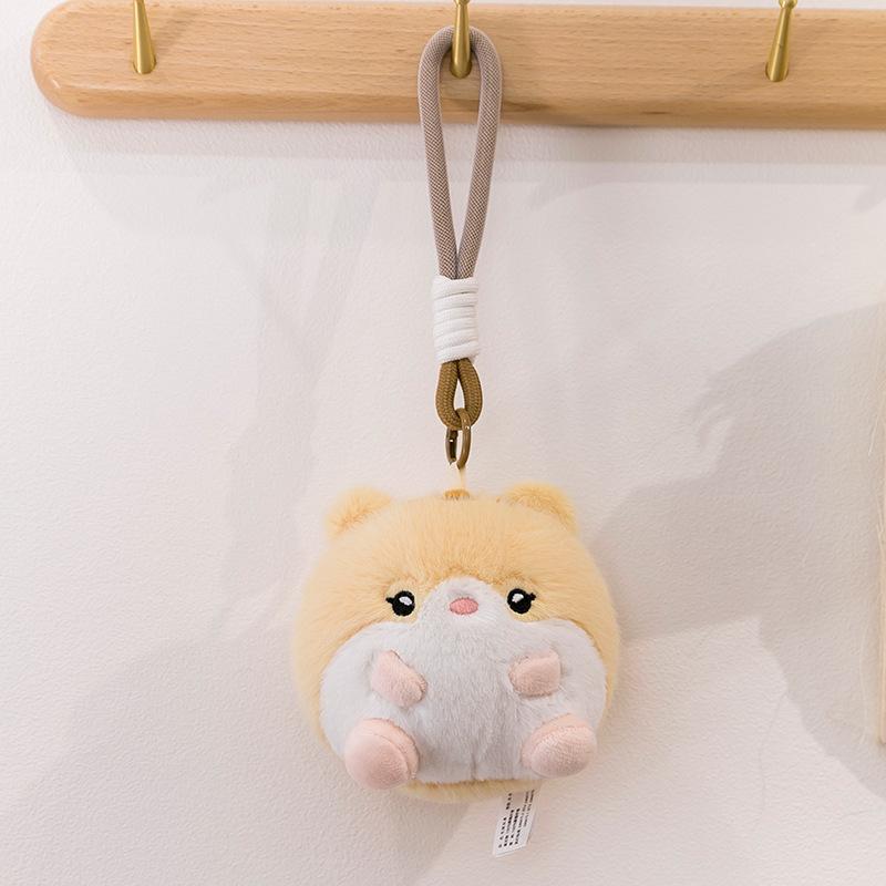 Creative Unzipping Pinch Ball Plush Keychain Cute Cow Rabbit Cat Backpack Pendant Cartoon Doll