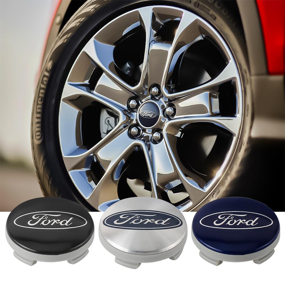 AJI1 4pcs 54/56/60MM Wheel Center Cover Stickers Hub Cap Accessories For Ford Ecosport Transit Escort Focus Kuga Tierra Fiesta Shelby