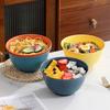 Large Capacity Noodle Bowl Wheat Straw Soup Ramen Bowls Anti-Fall Salad Fruit Container Kitchen Food Tableware Microwave Safe